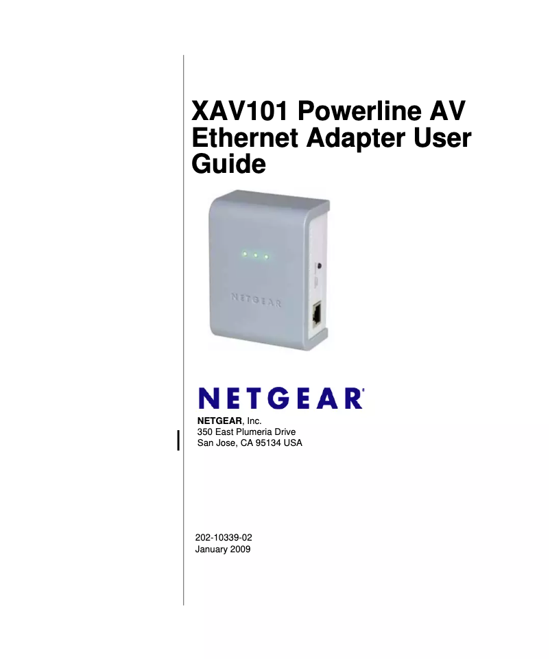 Página 1 del manual Manual de usuario Netgear XAV101