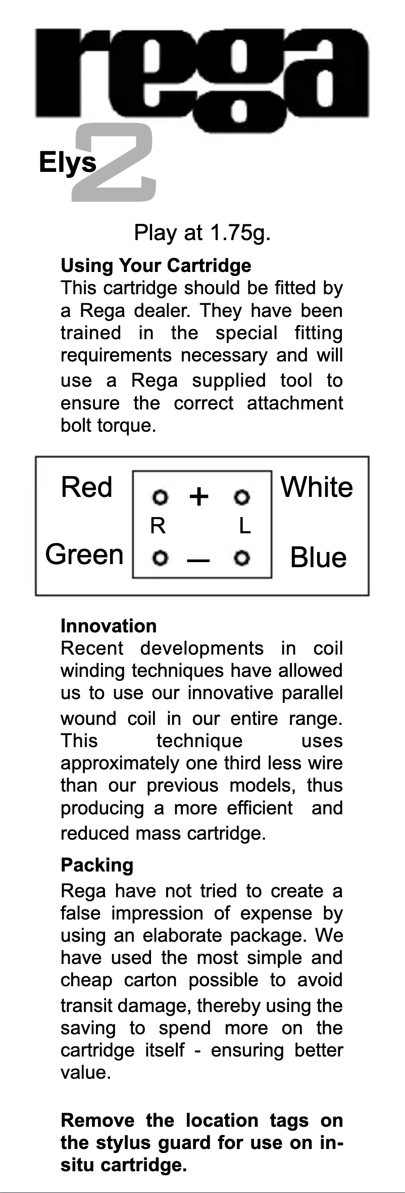 Image de la première page du manuel de l'appareil Elys 2