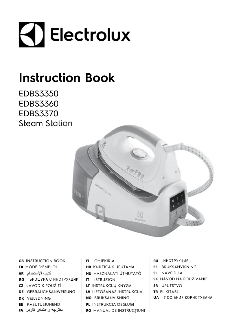 Page 1 de la notice Manuel utilisateur Electrolux Quicksteam EDBS3350
