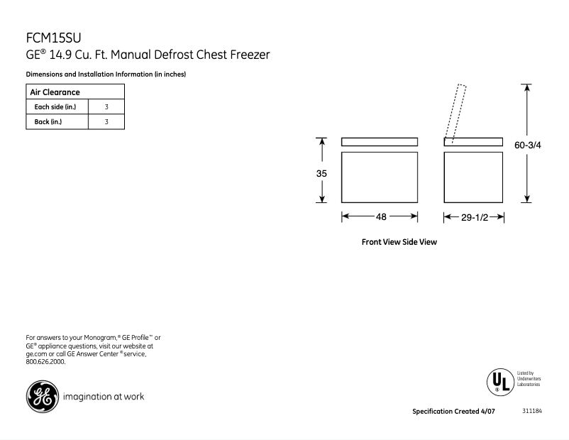 Image de la première page du manuel de l'appareil FCM15SUWW