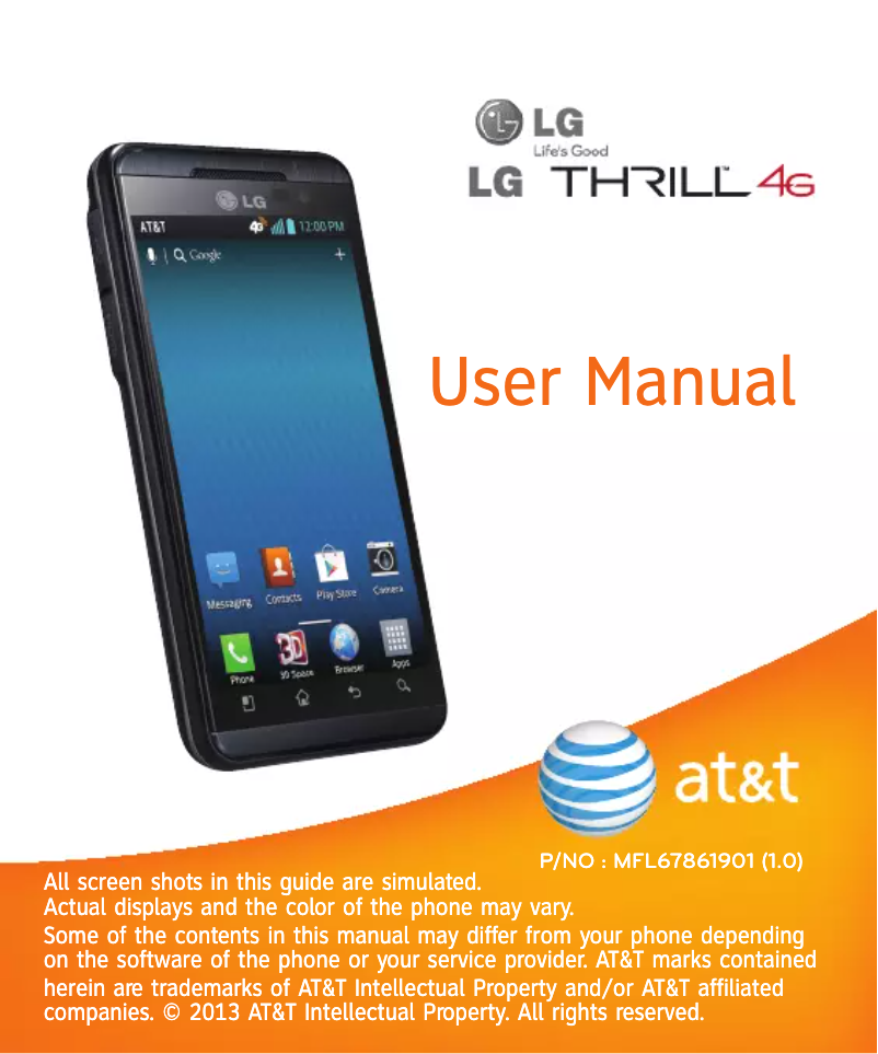Page 1 de la notice Manuel utilisateur LG Thrill P925