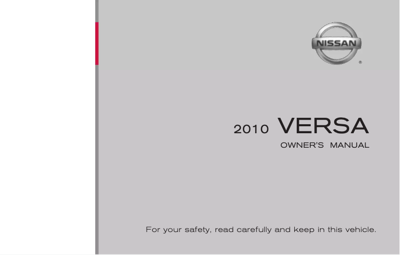 Image de la première page du manuel de l'appareil Versa (2010)