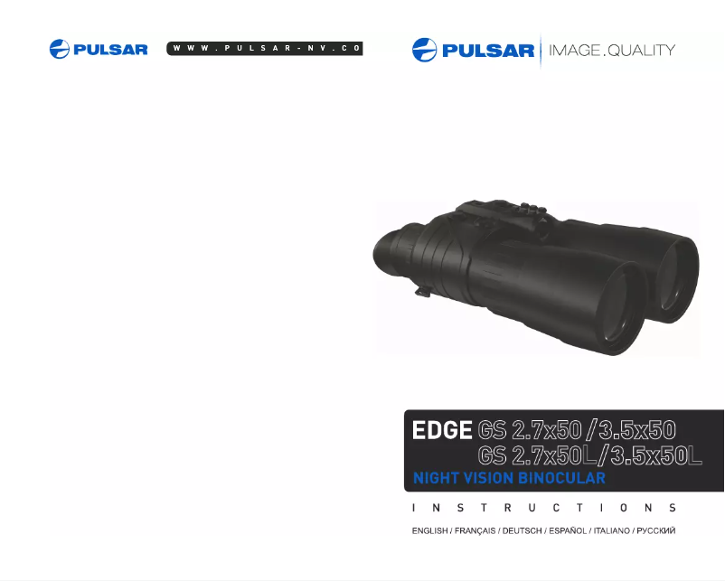 Image de la première page du manuel de l'appareil Edge GS 3.5x50L NV