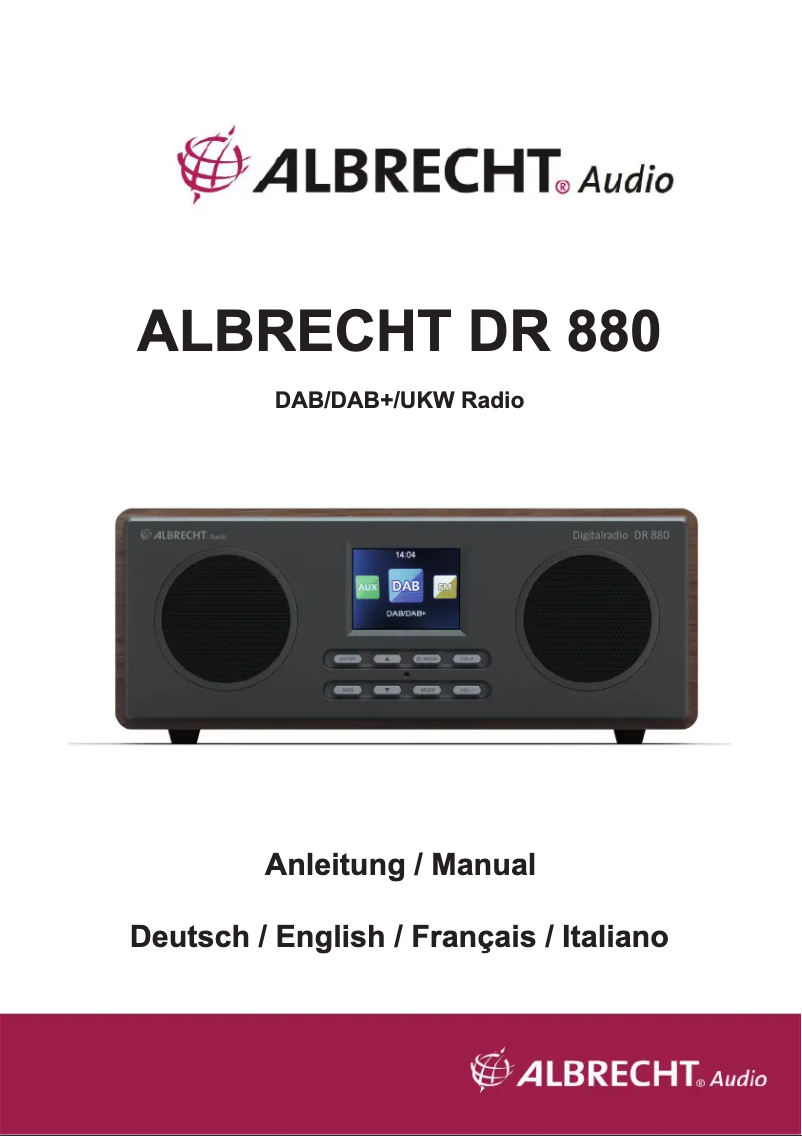 Imagen de la primera página del manual del dispositivo DR 880