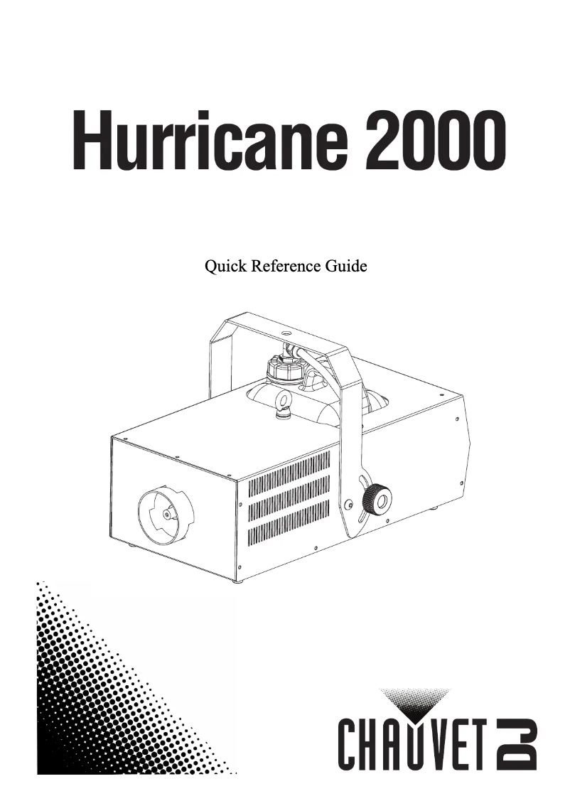 Page 1 de la notice Manuel utilisateur Chauvet Hurricane 2000