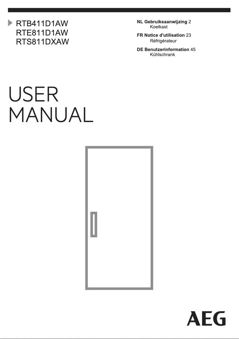 Image de la première page du manuel de l'appareil RTB411D1AW