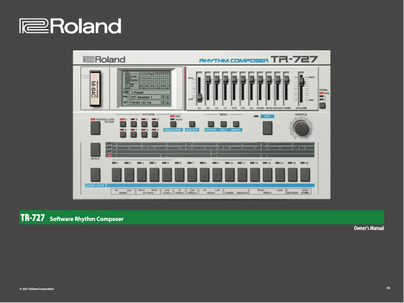 Image de la première page du manuel de l'appareil TR-727