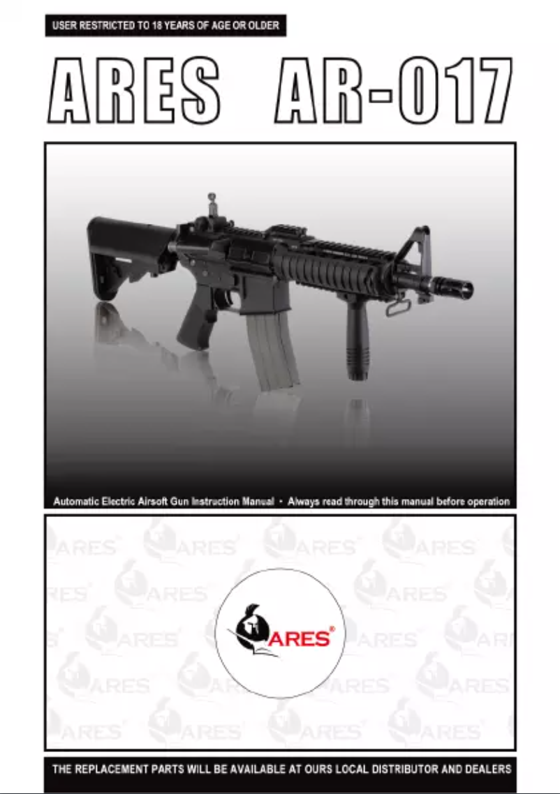 Page 1 de la notice Manuel utilisateur Ares AR-017