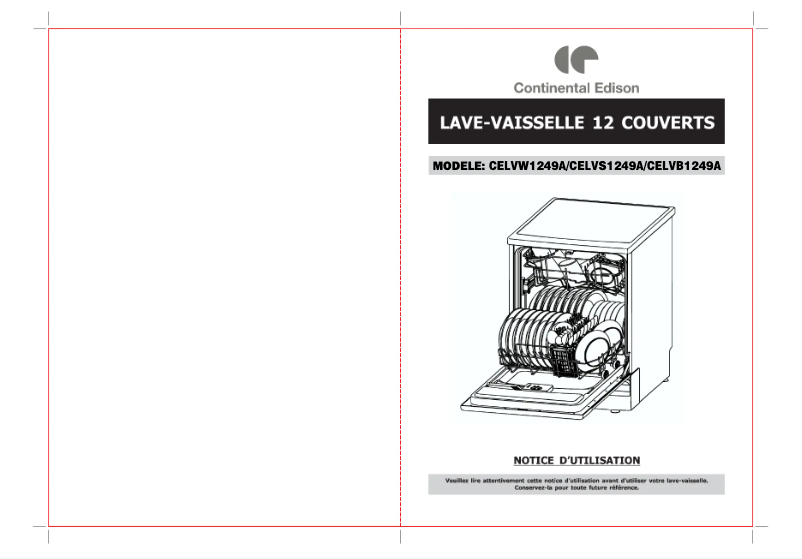 Image de la première page du manuel de l'appareil CELVW1249A