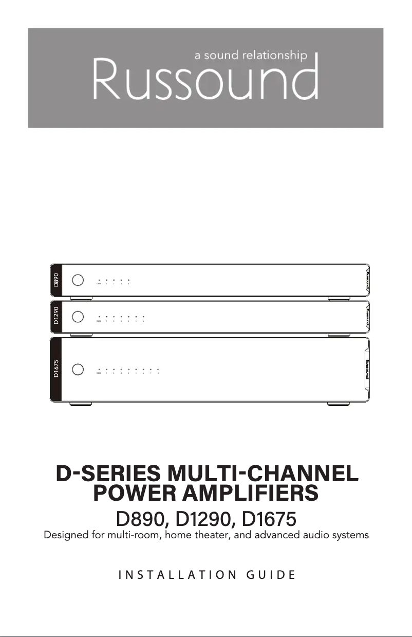 Page 1 de la notice Manuel utilisateur Russound D1675