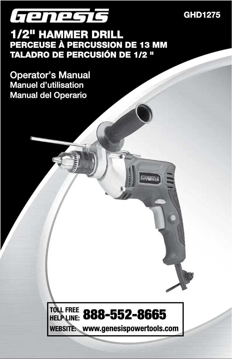 Page n°1 - Manuel utilisateur Genesis GHD1275