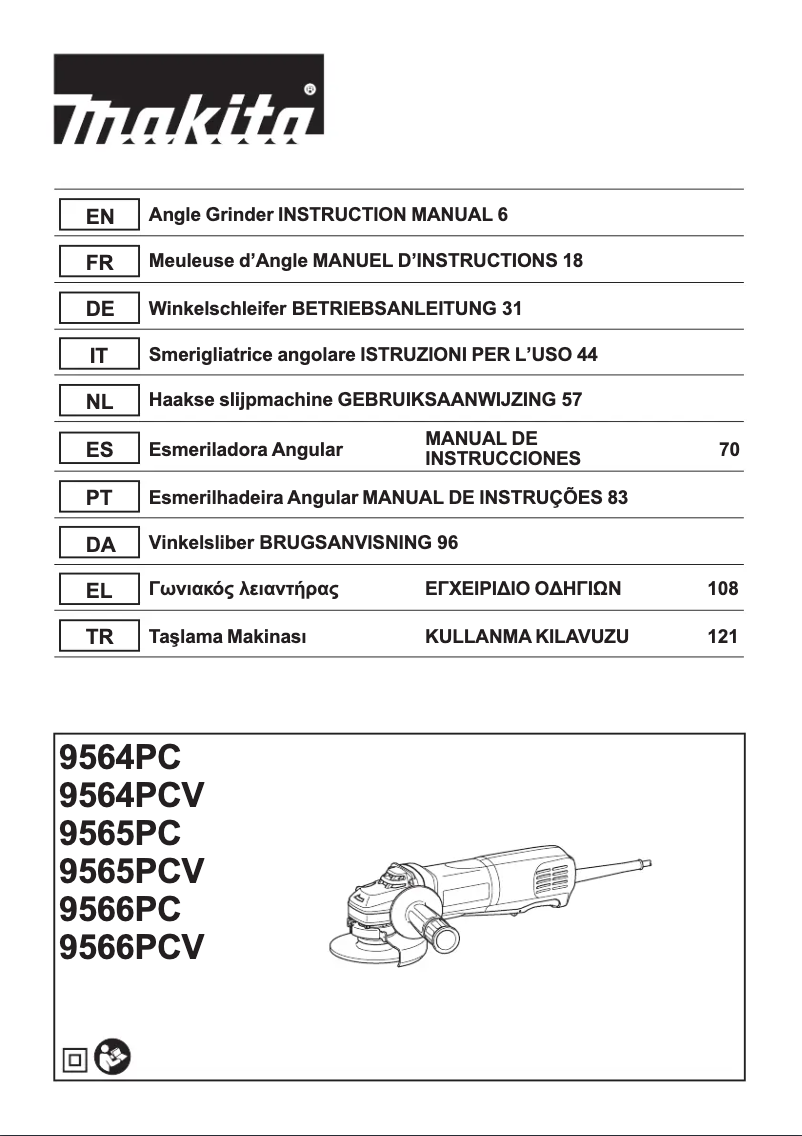 Page 1 de la notice Manuel utilisateur Makita 9565P
