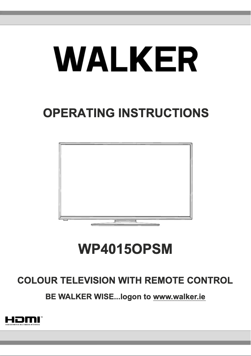 Página 1 del manual Manual de usuario Walker WP4015OPSM