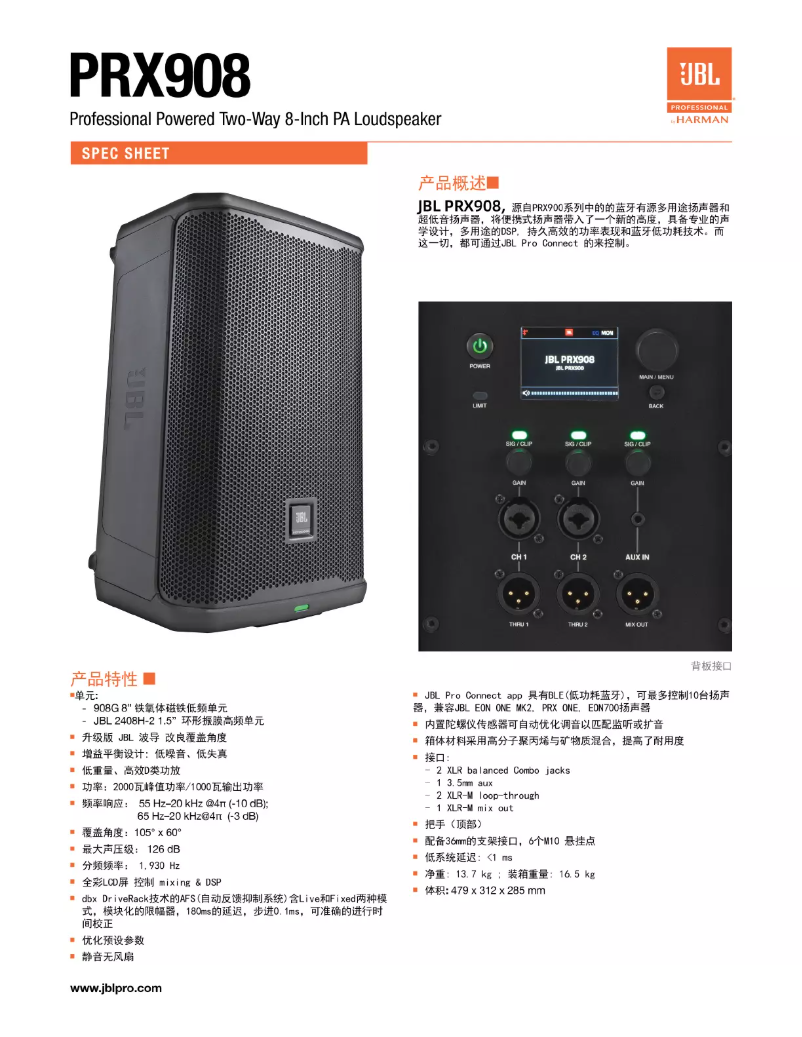 Image de la première page du manuel de l'appareil PRX908