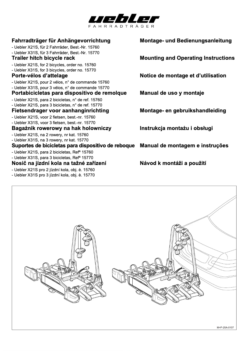 Page n°1 - Manuel utilisateur Uebler X21 S