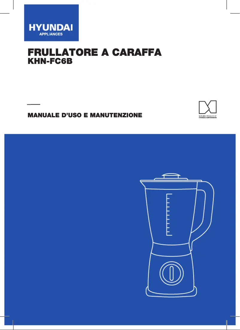 Image de la première page du manuel de l'appareil KHN-FC6B