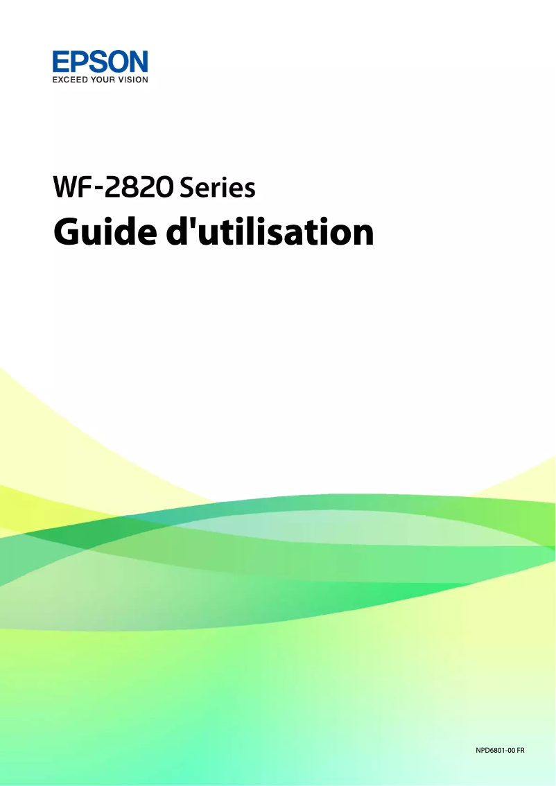 Page 1 de la notice Manuel utilisateur Epson Workforce WF-2820DWF