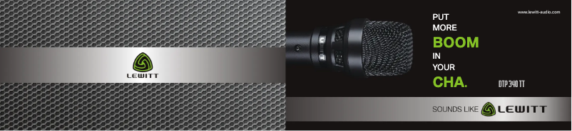 Page n°1 - Manuel utilisateur Lewitt DTP 340 TT