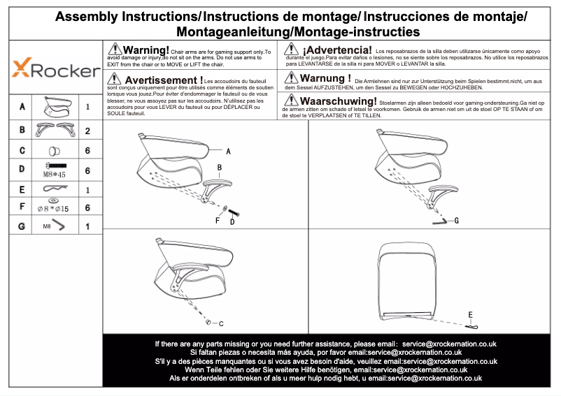 Page 1 de la notice Manuel utilisateur X Rocker G-Force Sport 2.1