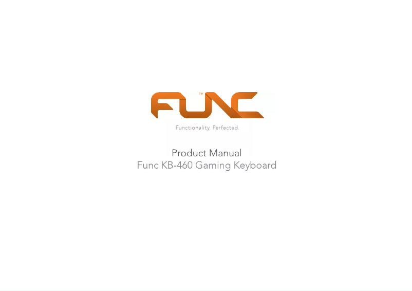 Page 1 de la notice Manuel utilisateur Func KB-460