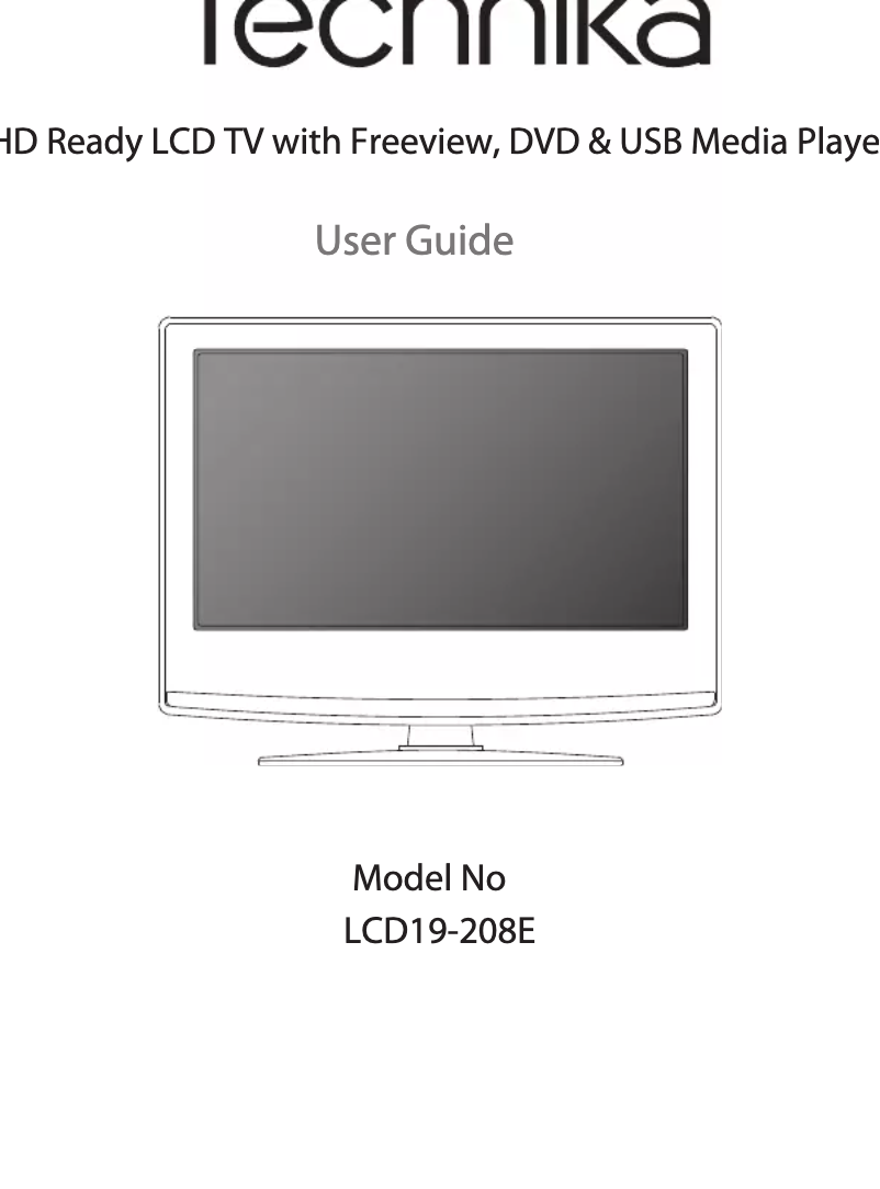 Page n°1 - Manuel utilisateur Technika LCD19-208E