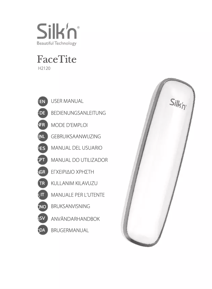 Page 1 de la notice Manuel utilisateur Silk'n FaceTite H2120