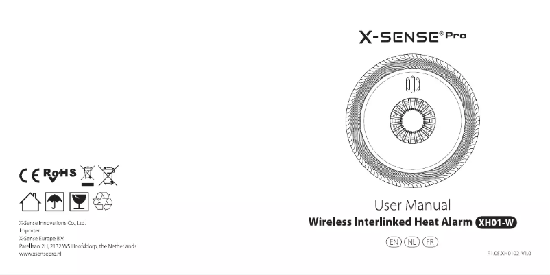 Page 1 de la notice Manuel utilisateur X-Sense Pro XH01-W