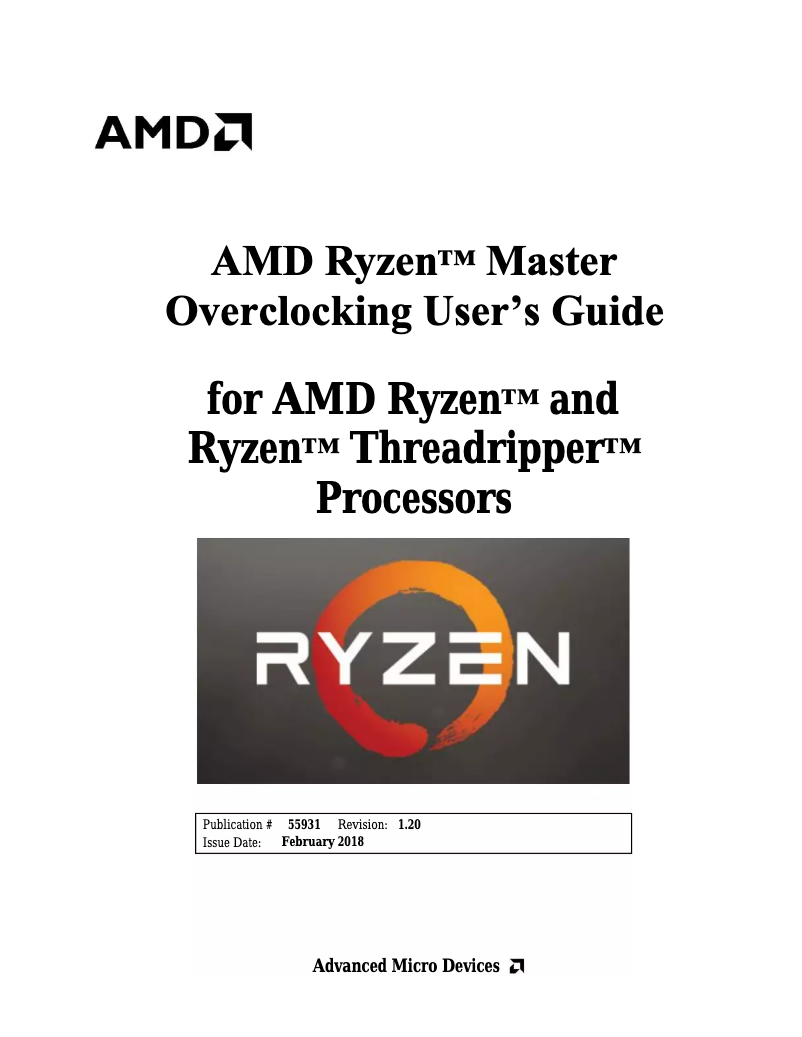 Image de la première page du manuel de l'appareil Ryzen 7 2700X