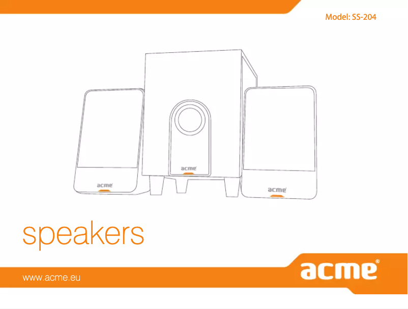 Page 1 de la notice Manuel utilisateur Acme Made SS204