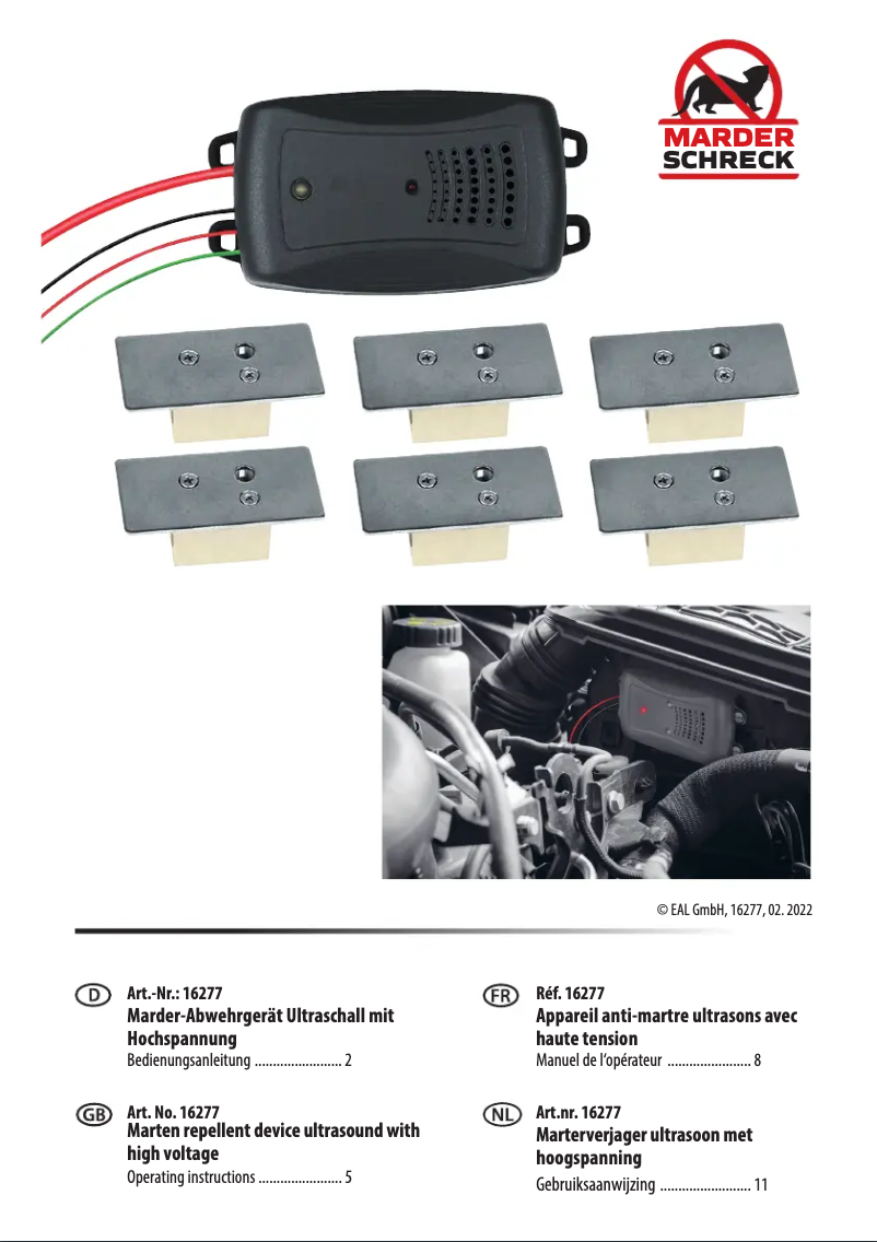 Page 1 de la notice Manuel utilisateur LAS 16277