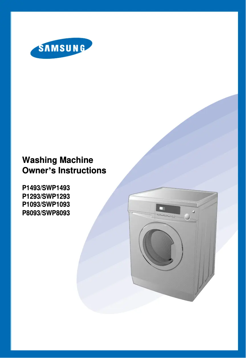 Page 1 de la notice Manuel utilisateur Samsung SWP8093