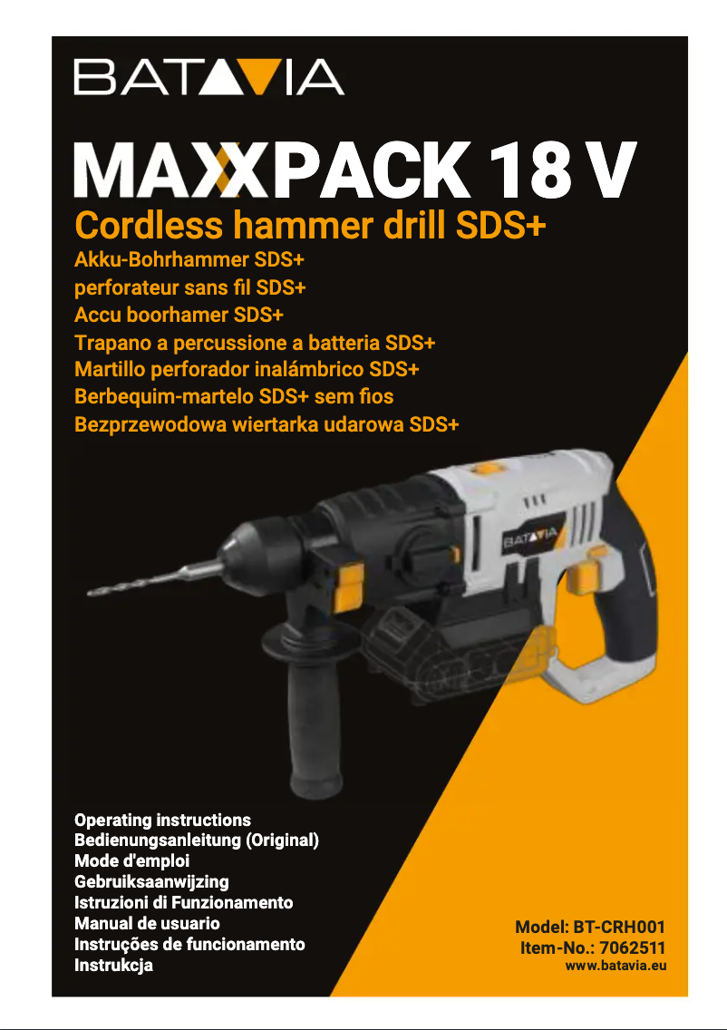 Page n°1 - Manuel utilisateur Batavia BT-CRH001