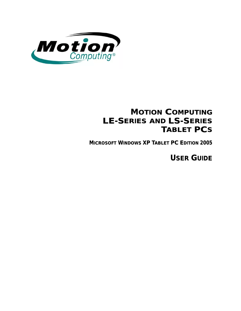 Página 1 del manual Manual de usuario Motion Computing LS-Series