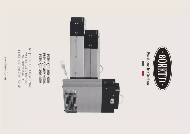 Página 1 del manual Manual de usuario Boretti PURO QUADRO 600