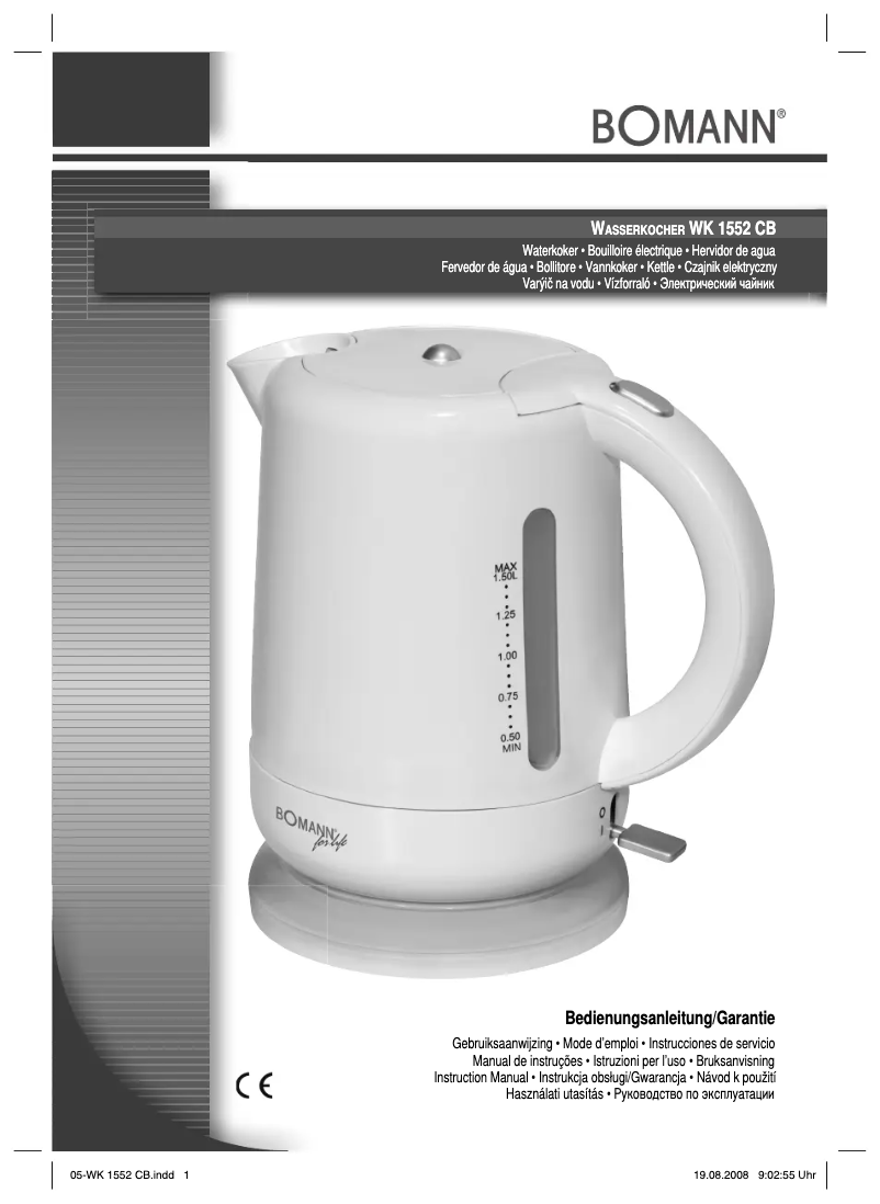 Image de la première page du manuel de l'appareil WK 1552 CB