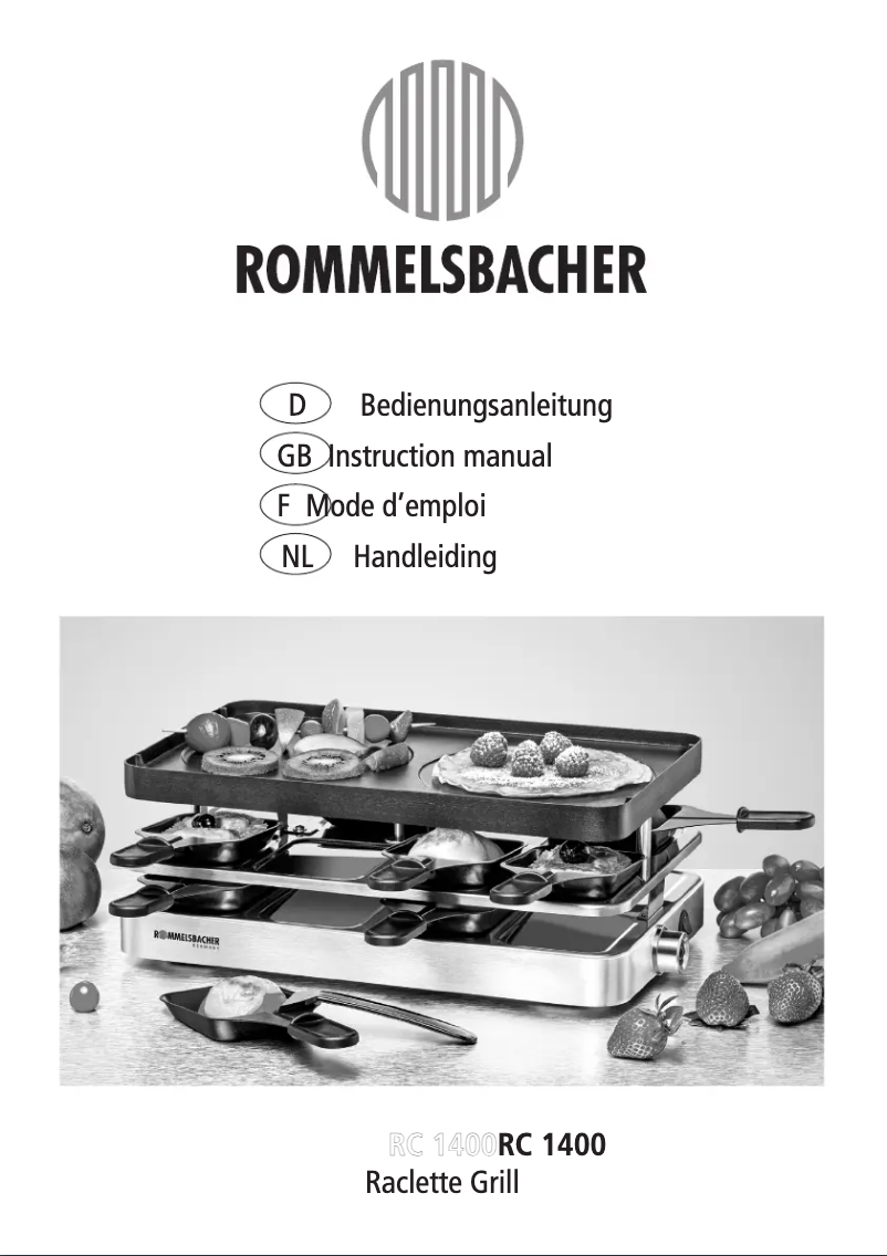 Página 1 del manual Manual de usuario Rommelsbacher RC 1400