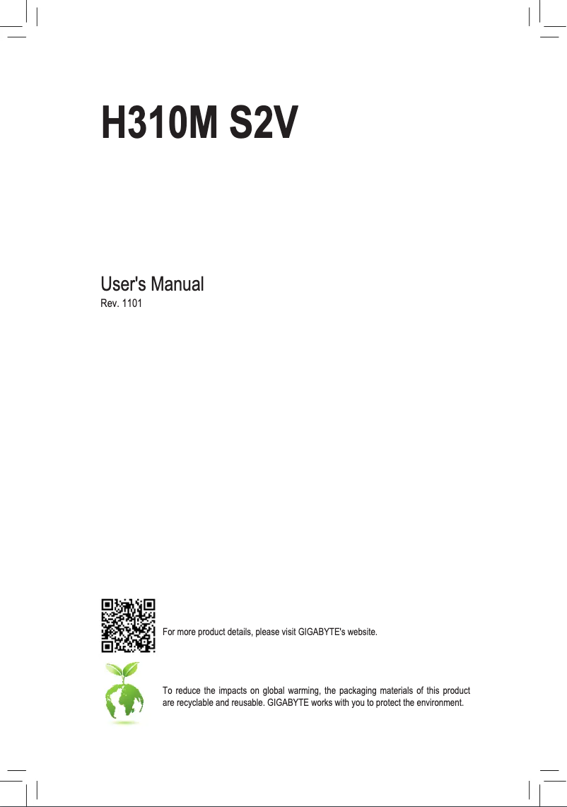 Image de la première page du manuel de l'appareil H310M S2V