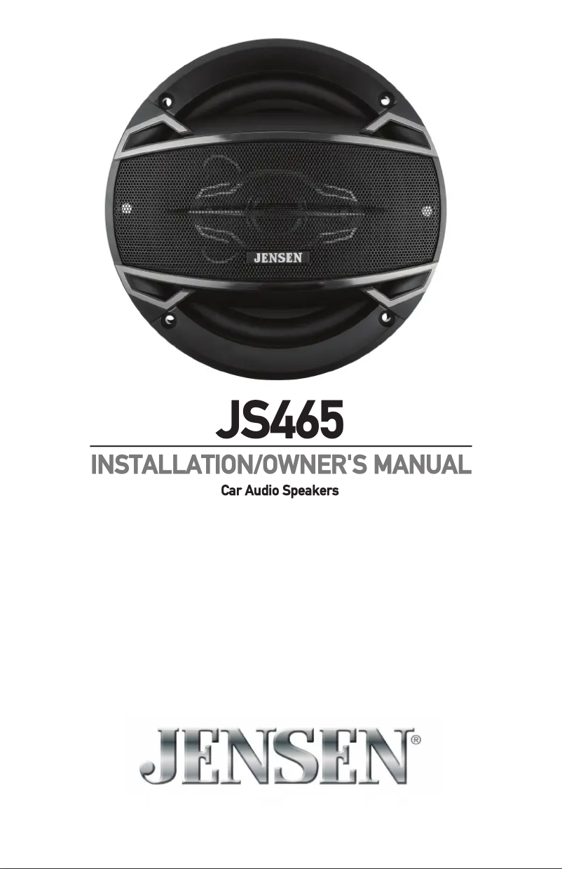 Page 1 de la notice Manuel utilisateur Jensen JS465