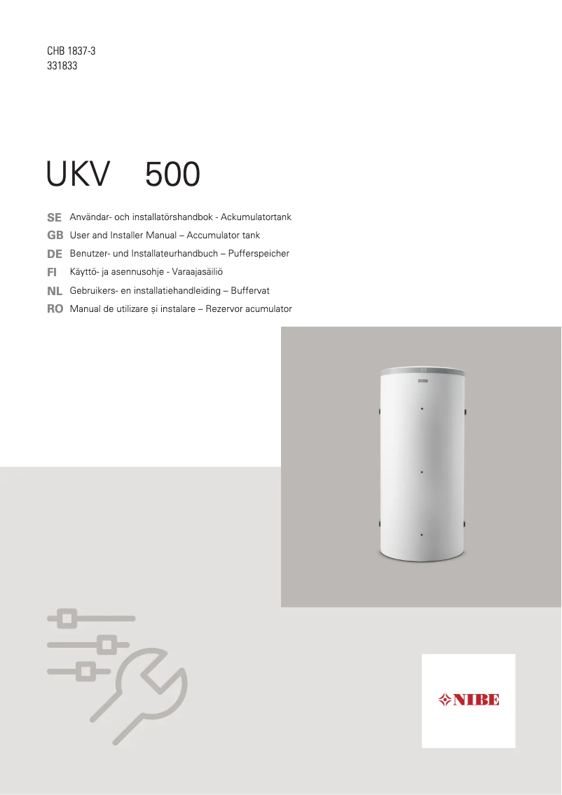 Page 1 de la notice Label énergétique Nibe UKV 20-1000
