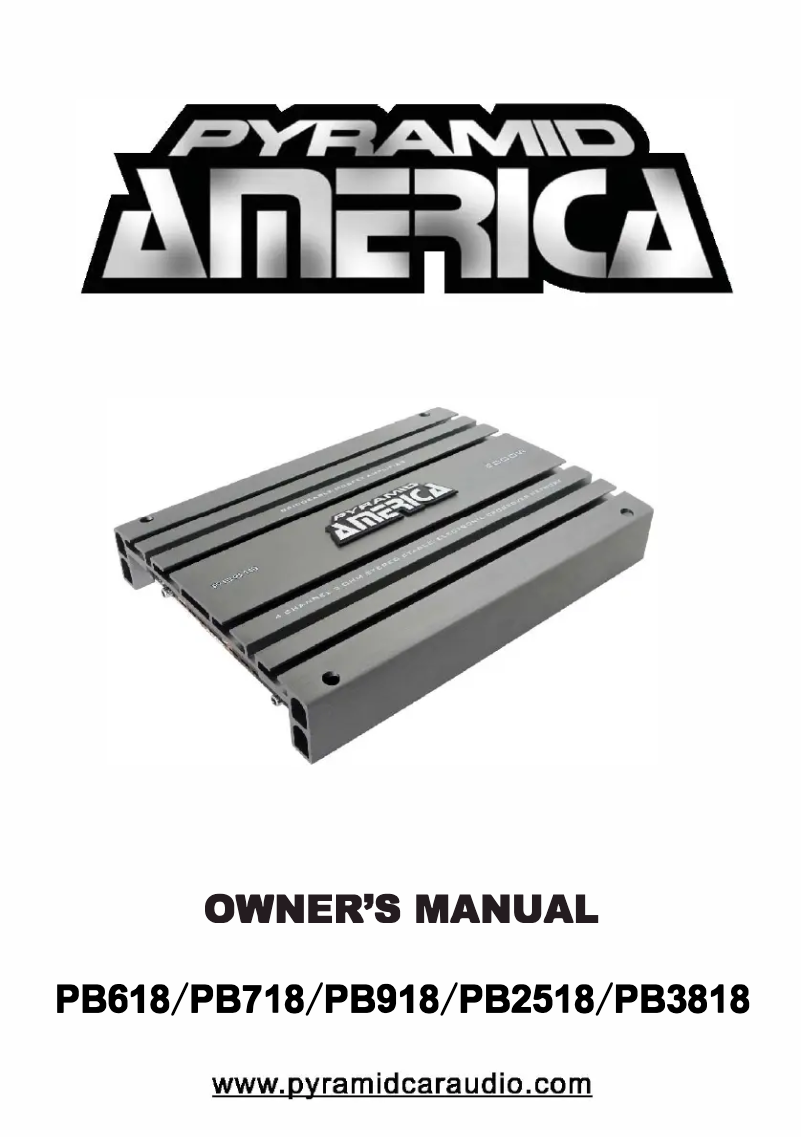 Page n°1 - Manuel utilisateur Pyramid America UPB918