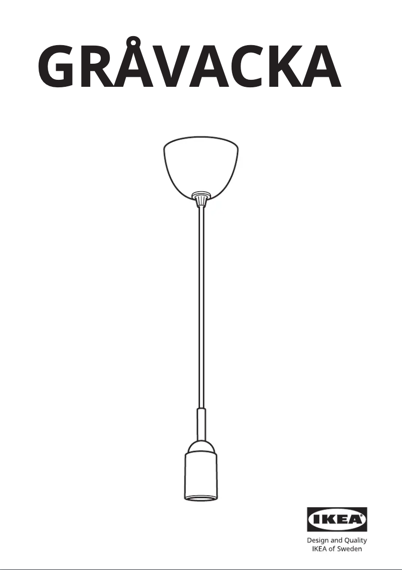 Image de la première page du manuel de l'appareil GRÅVACKA 204.927.99