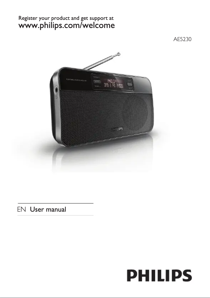 Page 1 de la notice Manuel utilisateur Philips AE5230