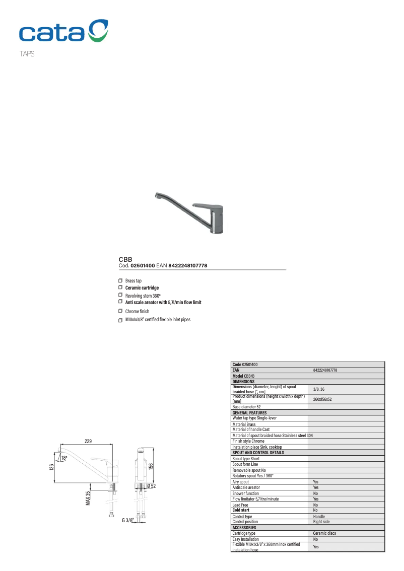 Image de la première page du manuel de l'appareil CBB
