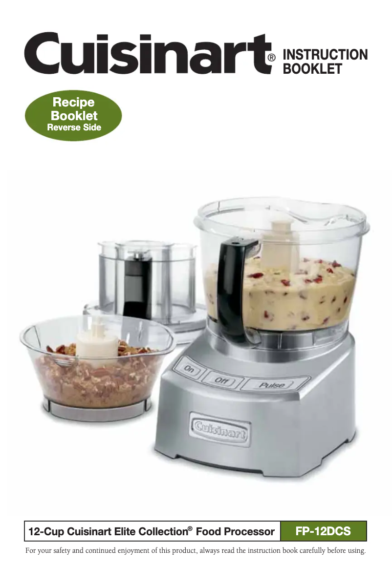 Image de la première page du manuel de l'appareil Elite Collection FP-12DCS