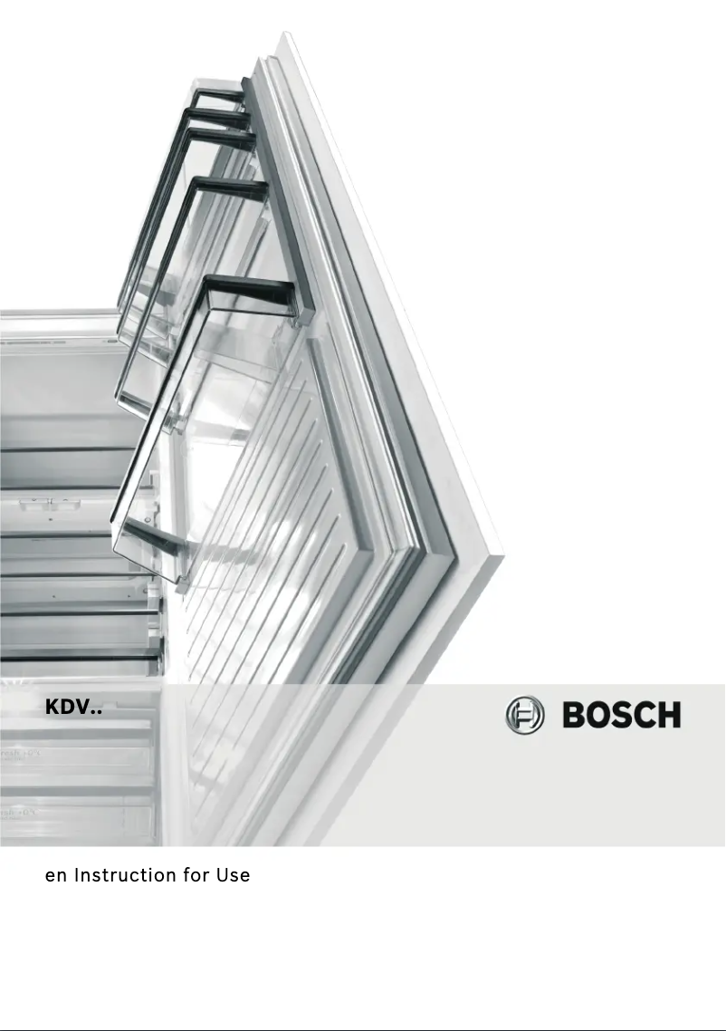 Page n°1 - Mode d'emploi Bosch KDV43VW20N