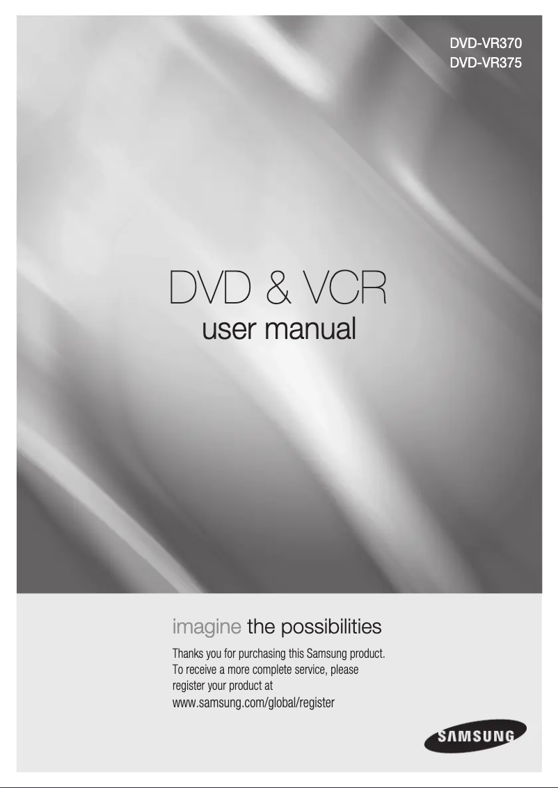 Image de la première page du manuel de l'appareil DVD-VR370