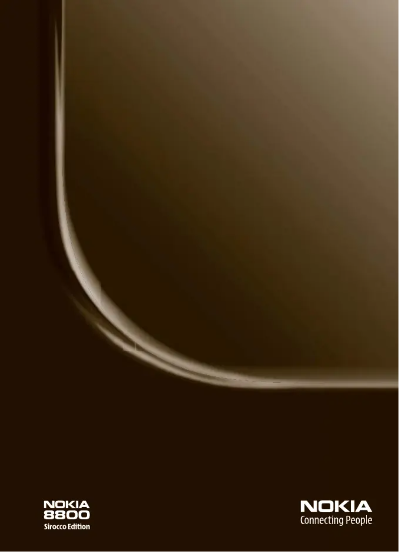 Page n°1 - Manuel utilisateur Nokia 8800 Sirocco Edition