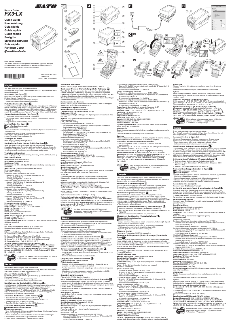 Image de la première page du manuel de l'appareil FX3-LX