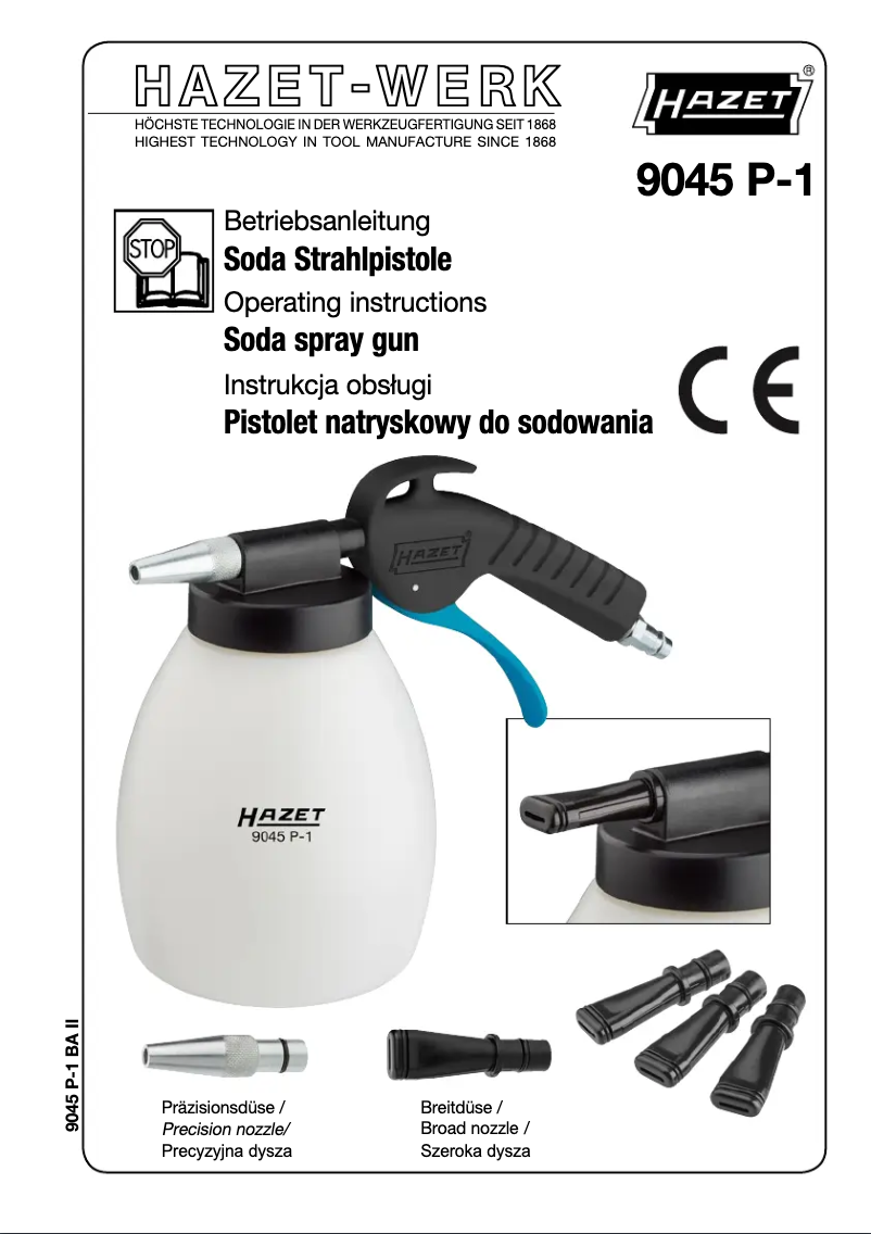 Image de la première page du manuel de l'appareil 9045 P-1