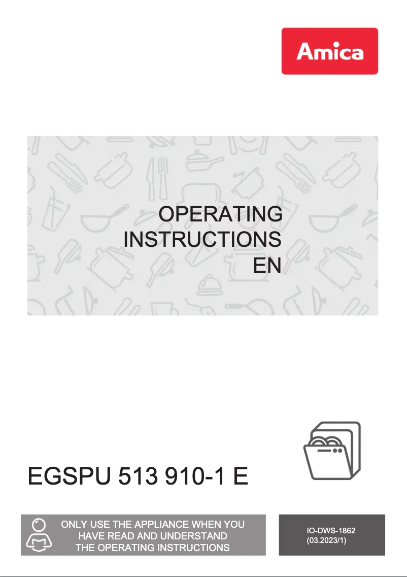 Page 1 of the manual User Manual Amica EGSPU 513 910-1 E